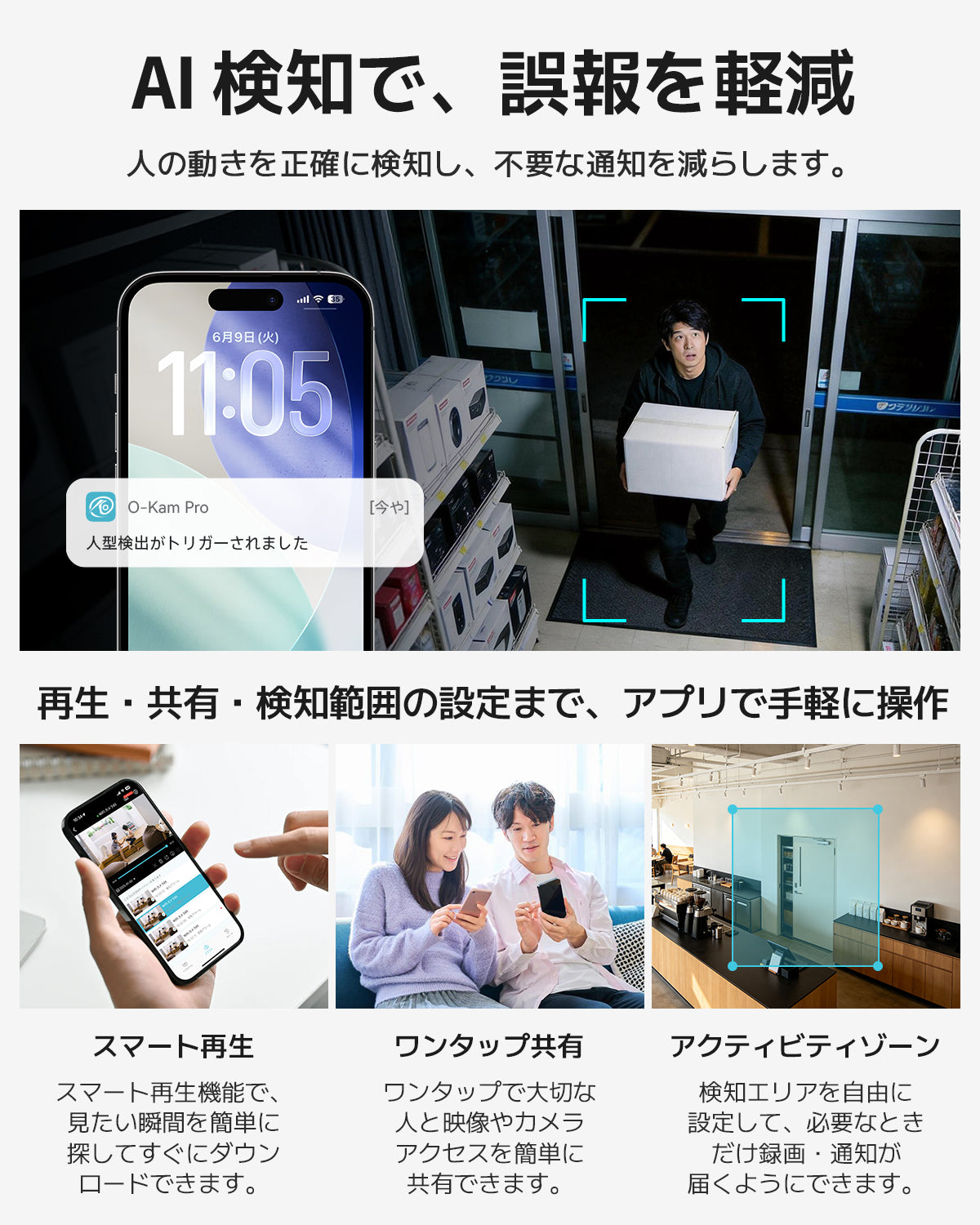 ダクトレール取付専用 防犯カメラ 室内 WiFi対応 無線