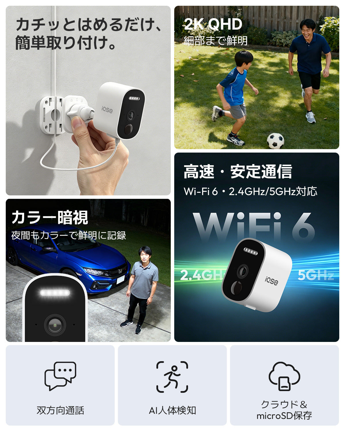 屋外 ソーラー 見守りカメラ
