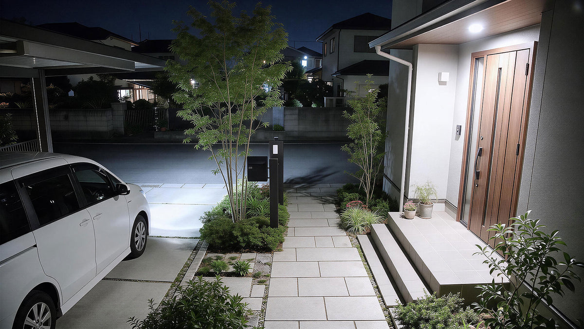 白色ライト夜視