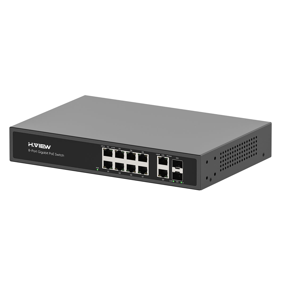 H.VIEW 8ポート ギガビットPoE＋スイッチ
