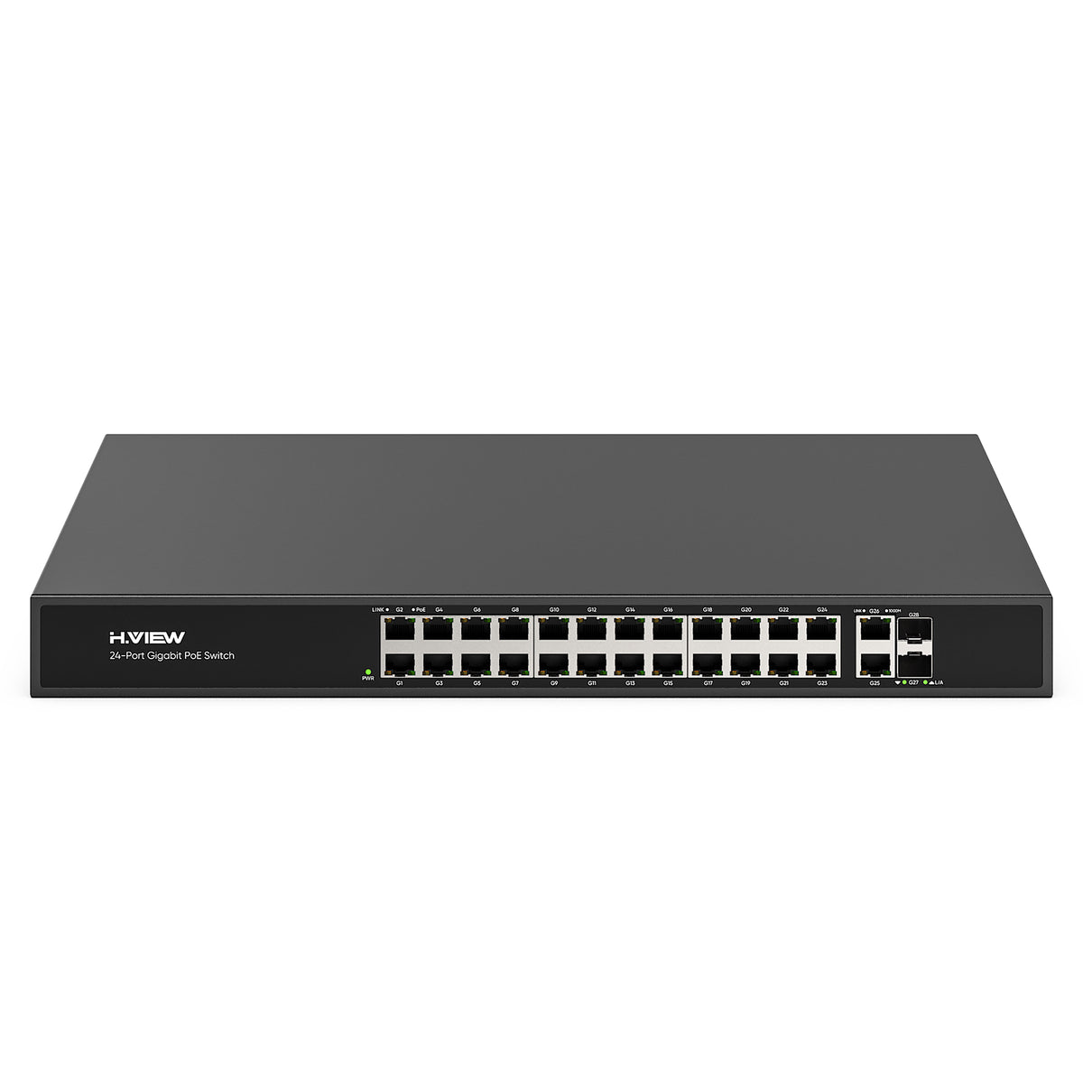 H.VIEW 24ポート ギガビットPoE＋スイッチ