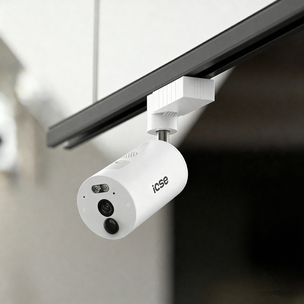 ライティングダクトレール取付用防犯カメラ